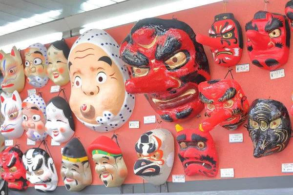 Tokyo Japan December 2018 Japanse Traditionele Houten Masker Verkocht Bij — Stockfoto