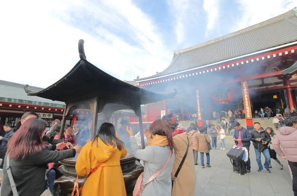 Токио Япония Декабря 2018 Года Неизвестные Посетили Храм Сенсодзи Асакусе — стоковое фото