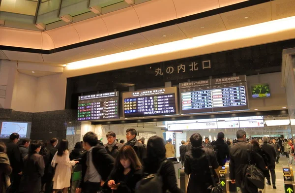 Tokio Japonsko Prosince 2018 Neznámých Lidí Cestování Vlakovém Nádraží Tokiu — Stock fotografie