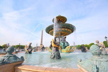 Concorde kare şehir manzarası Paris Fransa