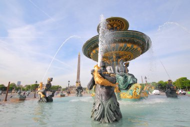 Concorde kare şehir manzarası Paris Fransa