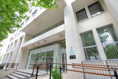 Paris Fransa - 22 Mayıs 2019: Sağlık ve Refah Bakanlığı Binası Paris Fransa