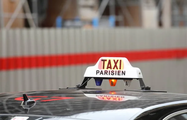 Parijs Frankrijk Mei 2019 Taxi Sign Parijs Frankrijk — Stockfoto