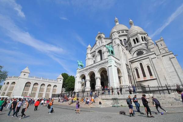 Paris Fransa Mayıs 2019 Kimliği Belirsiz Kişiler Sacre Coeur Katedralini — Stok fotoğraf