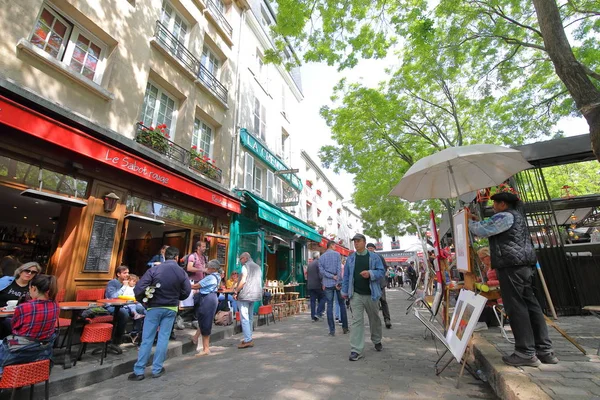 Paris France May 2019 Unidentified People Visit Art Street Market — Stock Photo, Image