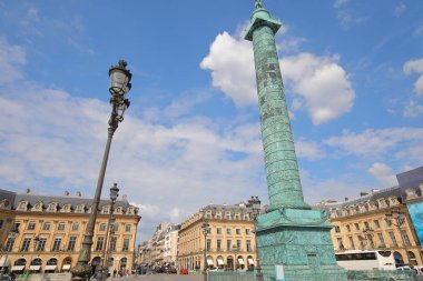 Yer Vendome kare şehir manzarası Paris Fransa