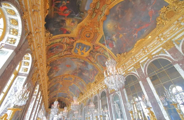 París Francia Mayo 2019 Palacio Versalles Salón Los Espejos Edificio — Foto de Stock