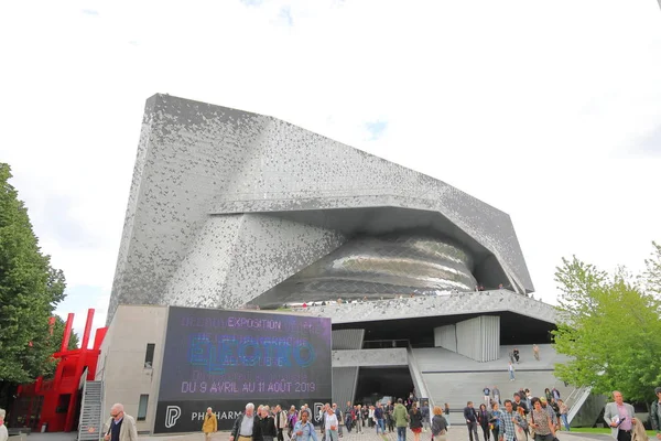 París Francia Mayo 2019 Personas Identificadas Visitan Orquesta Filarmónica París — Foto de Stock