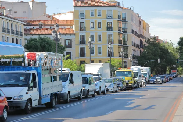 Madrid Espanha Maio 2019 Tráfego Pesado Centro Madrid Espanha — Fotografia de Stock