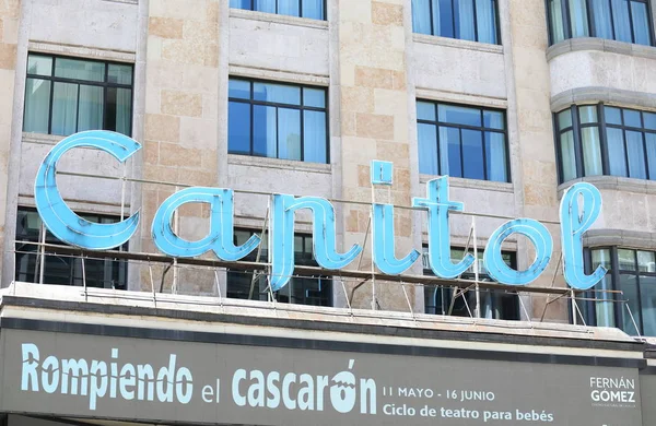 Madrid Spain May 2019 Canitol Movie Theatre Madrid Spain — Stock Photo, Image