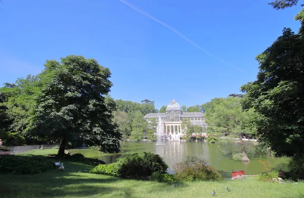 Crystal Palace Retiro Park Madrid Spanyolország — Stock Fotó