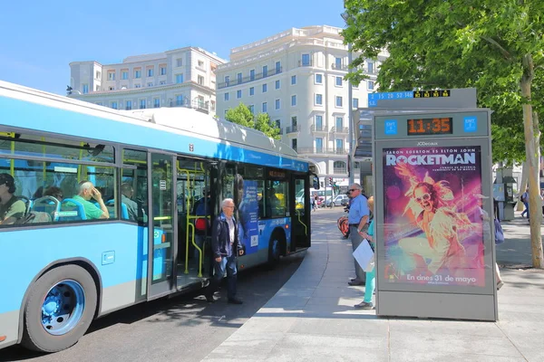 Madrid España Mayo 2019 Personas Identificadas Viajan Autobús Por Madrid — Foto de Stock