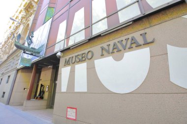 Madrid İspanya - 28 Mayıs 2019: Madrid İspanya'da Donanma müzesi