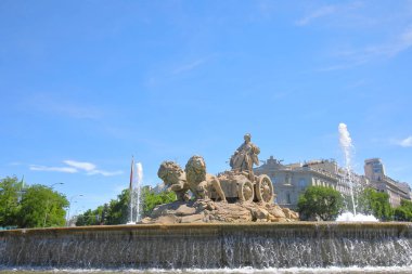 Cibeles çeşme cityscape Madrid İspanya