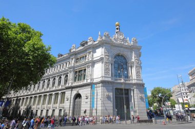 Madrid İspanya - 28 Mayıs 2019: İspanya Merkez Bankası Madrid İspanya