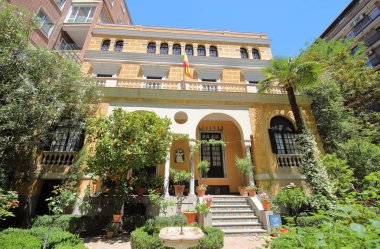 Madrid İspanya - 28 Mayıs 2019: Madrid İspanya Sorolla müze bahçesi