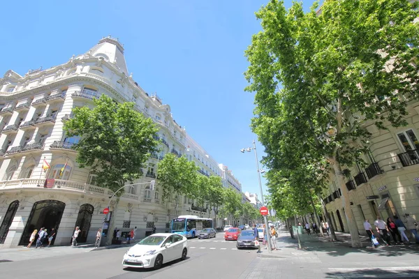 Madrid Spanya Mayıs 2019 Kimliği Belirsiz Kişiler Serrano Alışveriş Caddesi — Stok fotoğraf