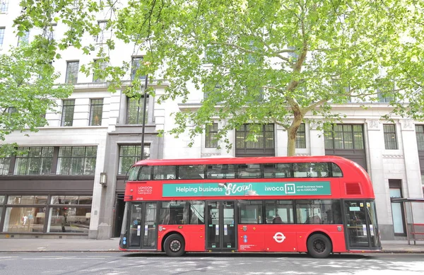 London England June 2019 Double Decker Bus Parked Downtown London — Stock Photo, Image