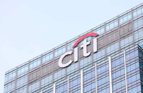 Londres Inglaterra Junio 2019 Logo Citi Bank Company — Foto de Stock