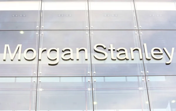 Londen Engeland Juni 2019 Morgan Stanley Company Teken — Stockfoto