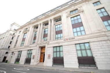 Londra İngiltere - 2 Haziran 2019: Londra İngiltere şehir merkezinde Icbc banka ofisi