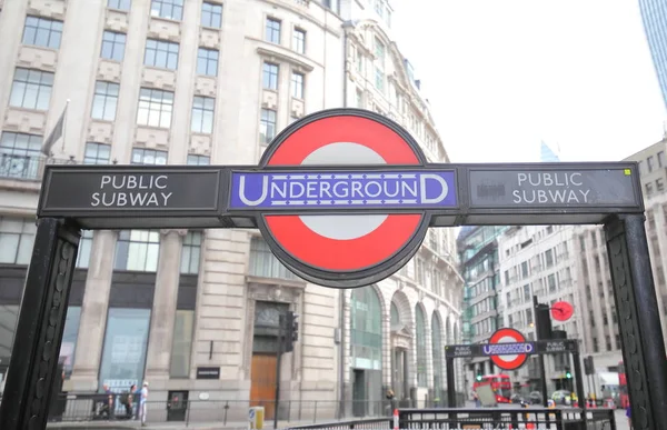 London England Juni 2019 Tube Underground Subway Sign London — Stockfoto