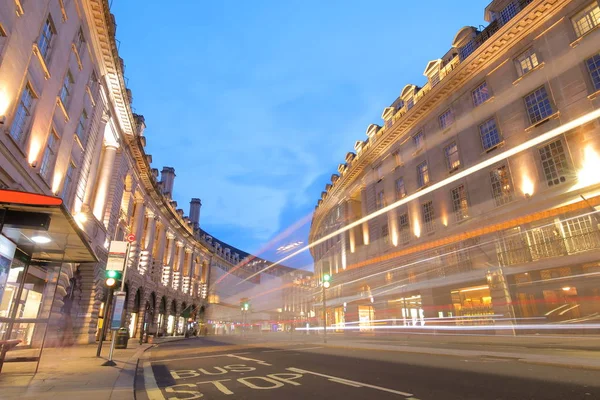Regent Street Shopping Night Cityscape London — стоковое фото