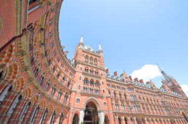 Londra İngiltere - 3 Haziran 2019: St. Pancras Rönesans Hotel Londra İngiltere