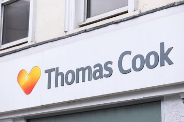 Londra İngiltere - 5 Haziran 2019: Thomas cook havayolu Şirketi İngiltere