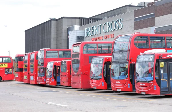 London England June 2019 Double Decker Bus Parked Brent Cross — Stock Photo, Image