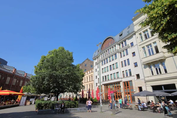 Berlín Alemania Junio 2019 Personas Identificadas Visitan Plaza Del Mercado — Foto de Stock