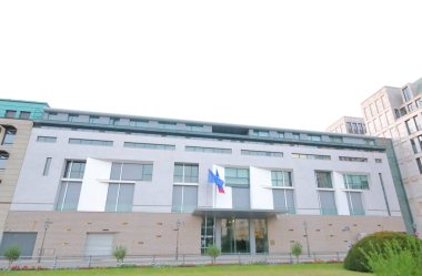 Berlin Almanya - 8 Haziran 2019: Fransa Büyükelçiliği Berlin Almanya