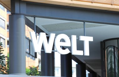 Berlin Almanya - 8 Haziran 2019: Welt Tv haber kanalı Almanya