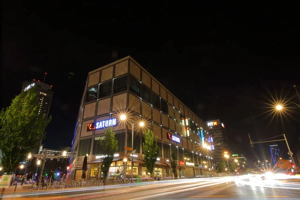 Berlin Almanya Haziran 2019 Saturn Alışveriş Merkezi Alexanderplatz Square Cityscape — Stok fotoğraf