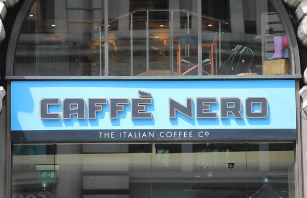 Londen Engeland Juni 2019 Caffe Nero Café Shop Teken — Stockfoto