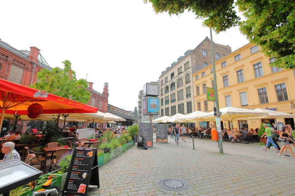 Berlin Germany June 2019 Unidentified People Visit Hackescher Market Square — Stock Photo, Image