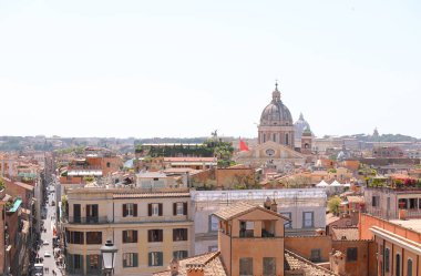Ss Ambrogio e Carlo al Corso kilise İtalya ile Roma tarihi şehir şehir manzarası
