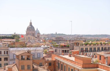 Ss Ambrogio e Carlo al Corso kilise İtalya ile Roma tarihi şehir şehir manzarası