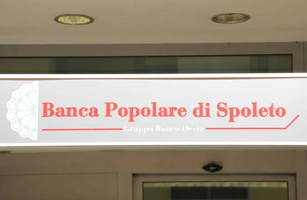 Rome Italië Juni 2019 Banca Popolare Spoleto Bank Italië — Stockfoto