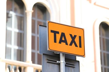 Taksi standı işareti Roma İtalya