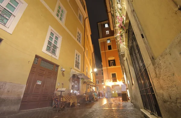 Rome Downtown Narrow Alley Night Cityscape Italy — Stock Photo, Image