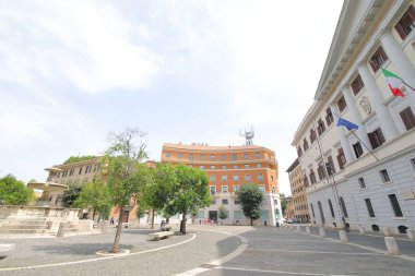 Piazza Mastai meydanı Trastevere Roma İtalya