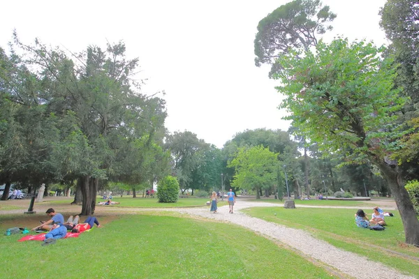 Rome Italy June 2019 Unidentified People Visit Borghese Garden Park — ストック写真