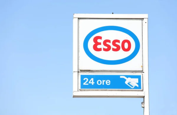 Roma Italia Junio 2019 Gasolinera Esso — Foto de Stock