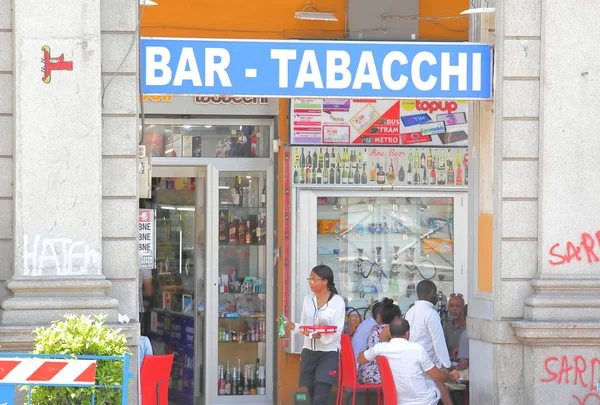 Rome Italy June 2019 Unidentified People Work Small Bar Tobacco — Stock Photo, Image