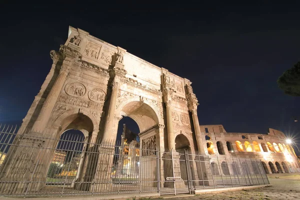 Łuk Konstantyna Brama Foro Romano Rzym Włochy — Zdjęcie stockowe