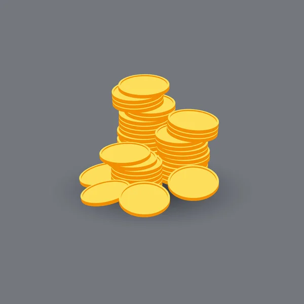 Στοίβες των χρυσών νομισμάτων — Διανυσματικό Αρχείο