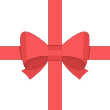 Beyaz kare hediye kutu kırmızı kurdele ve arka plan üzerinde izole yay ile.