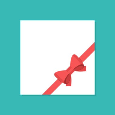 Beyaz arka plan üzerinde izole kırmızı saten yay.