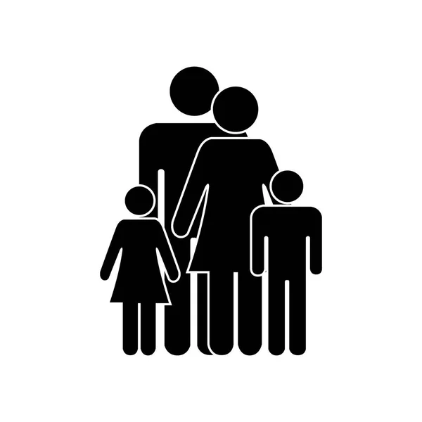 Family icon. Vector illustration flat design EPS. — Stock Vector